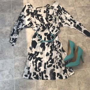 Black and white pattern dress